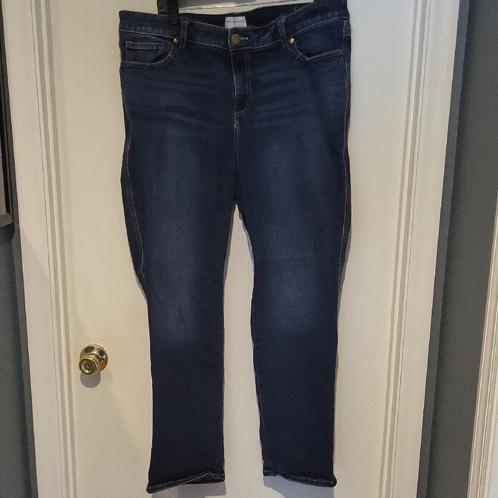 Lane Bryant Blue Straight Leg Jeans with Stretch